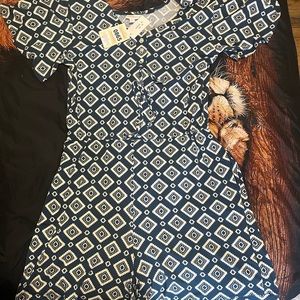 Nice brand new Body suit shorts with tags blue/white